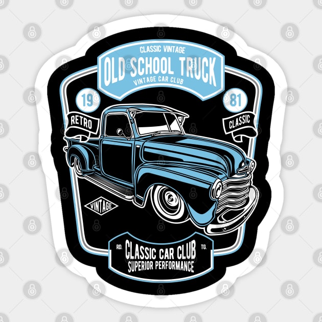 Old School truck Sticker by Teefold